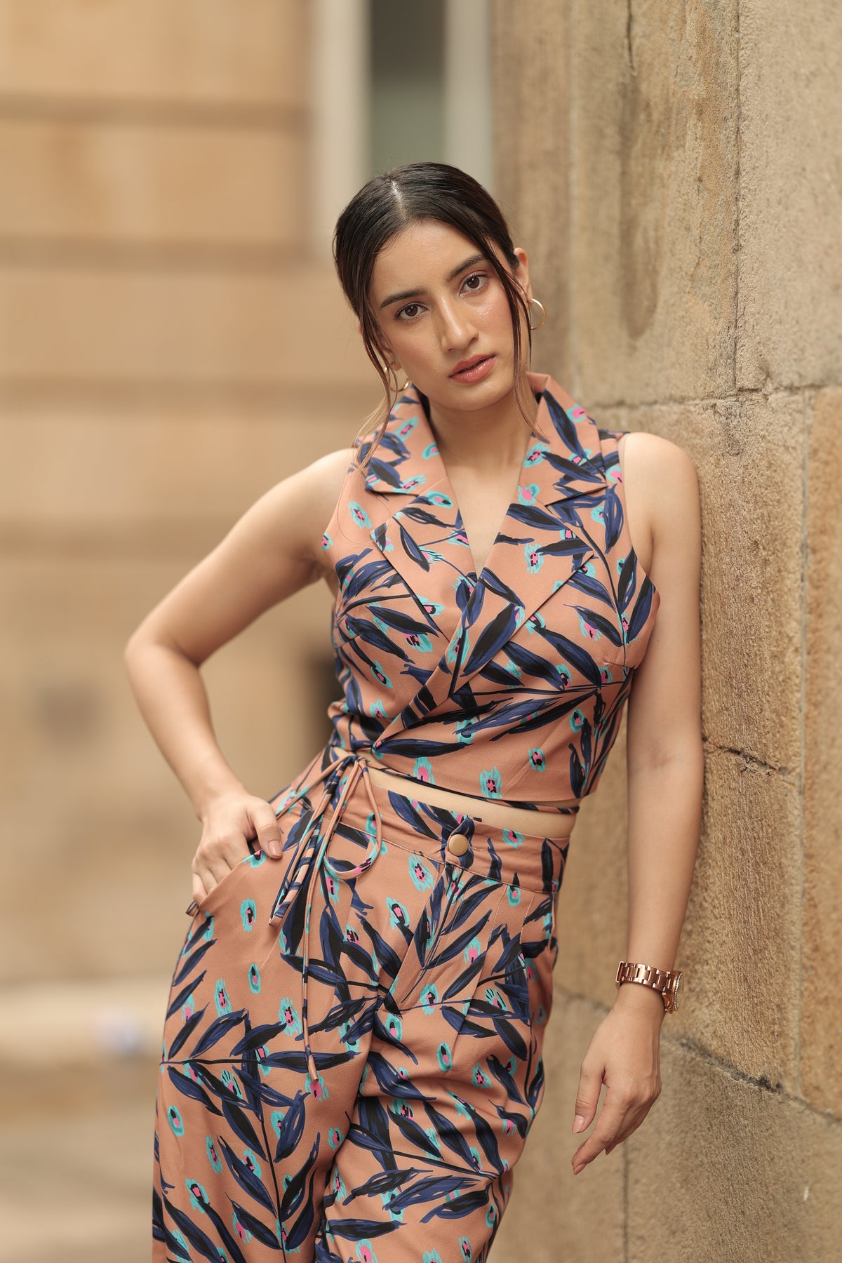 Brown Printed Co-Ord Set